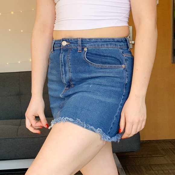 Harper Mini Skirt (denim) - Picture 1 of 3